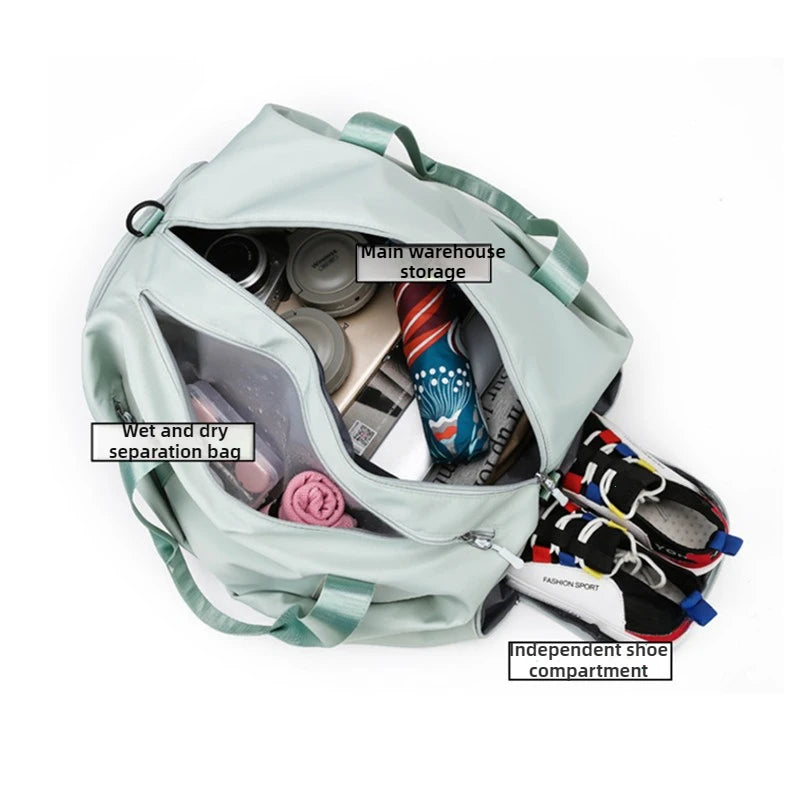 Women's Sports Travel Bag - Multi-Functional Gym Duffle