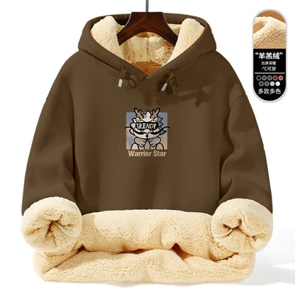 Thickened Lamb Fur Hooded Sweatshirt - Winter Warm Hoodie