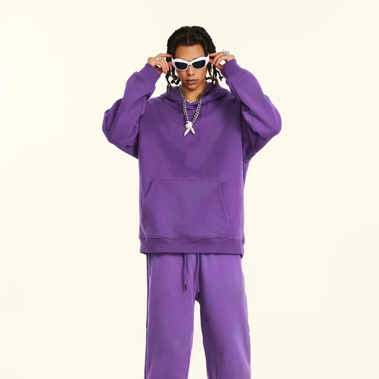 Loose American Style Heavy Black 8 Billiard Print Hoodie