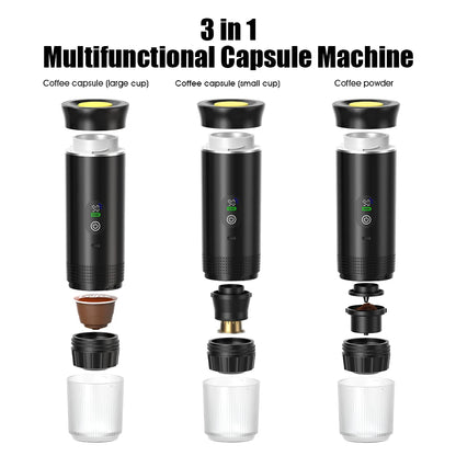3-in-1 Portable Espresso Maker with Digital Display
