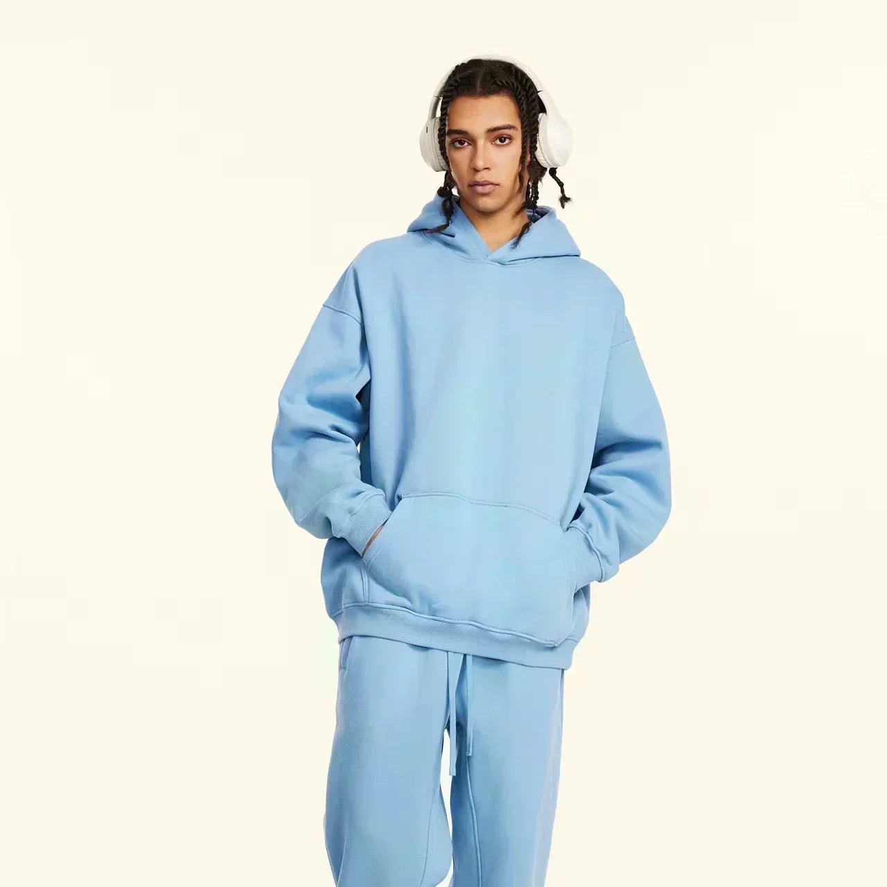 Loose American Style Heavy Black 8 Billiard Print Hoodie