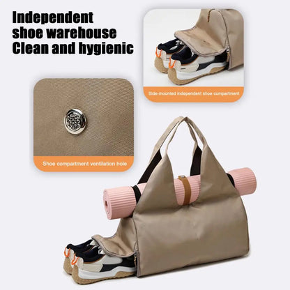 Women's Yoga Sports Bag - Multi-Functional Fitness & Travel Tote