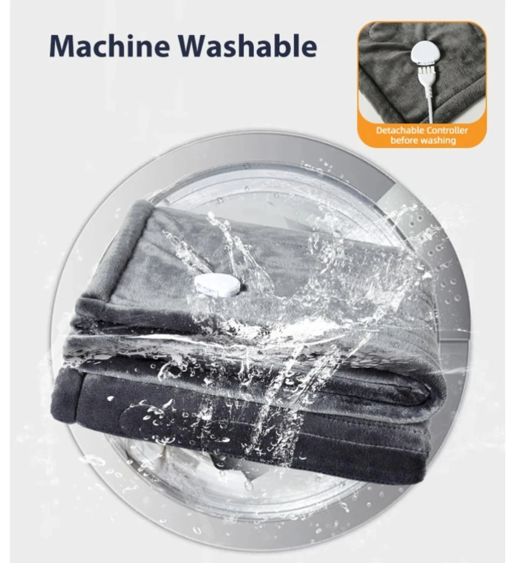Electric Blanket - Heated Throw with Auto Shut-Off & Washable