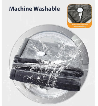 Electric Blanket - Heated Throw with Auto Shut-Off & Washable