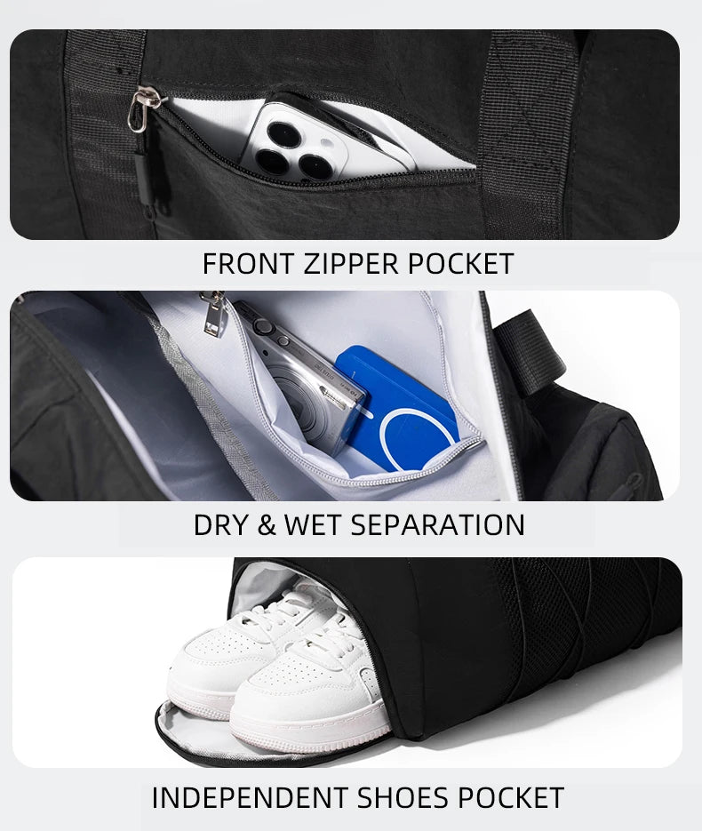 Premium Travel Gym Bag - Weekender Duffle with Wet/Dry Compartments