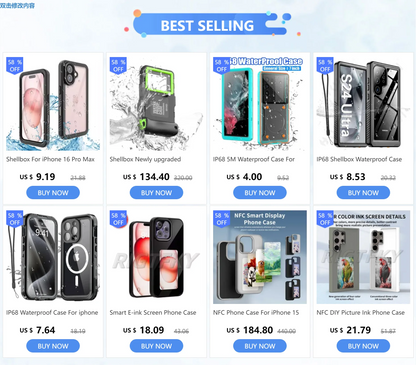 NFC E-Ink Display Phone Case - Custom Photo & Anime (iPhone 11-16)