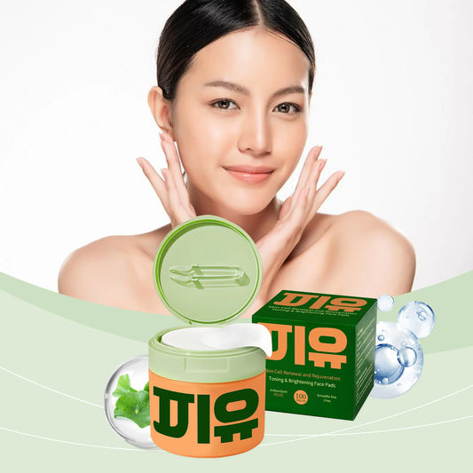 Jiyu Korean Skincare (2-PACK) - Anti-Aging, Dark Spot & Wrinkle Minimizing Toner Pads