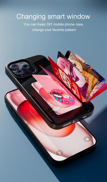 NFC E-Ink Display Phone Case - Custom Photo & Anime (iPhone 11-16)