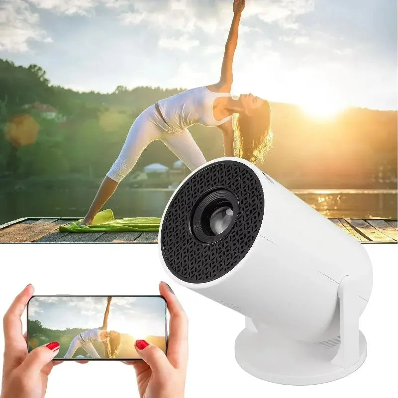 HY200 Portable HD Projector - 1080P WiFi Projector with Adjustable Stand