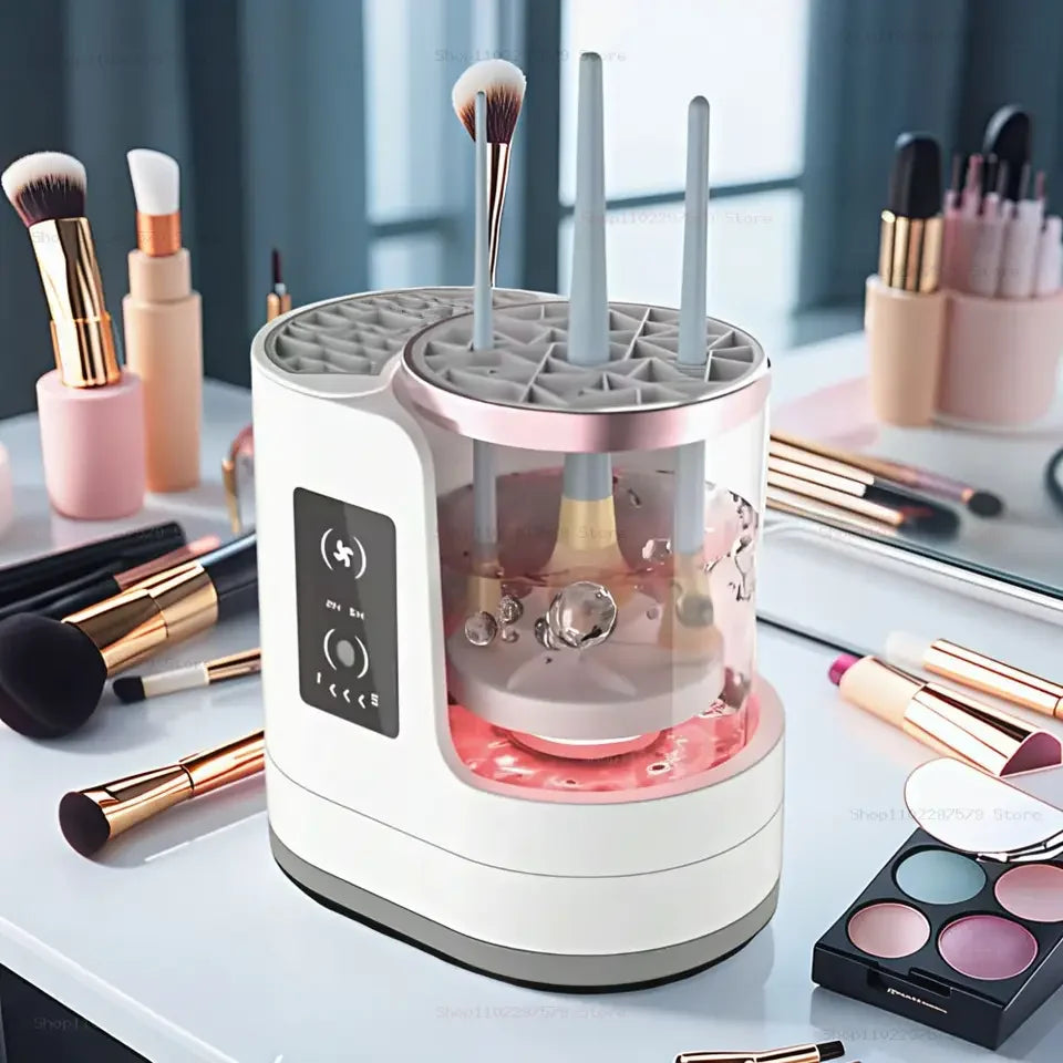 Electric Makeup Brush Cleaner & Dryer - USB Rechargeable Organizer