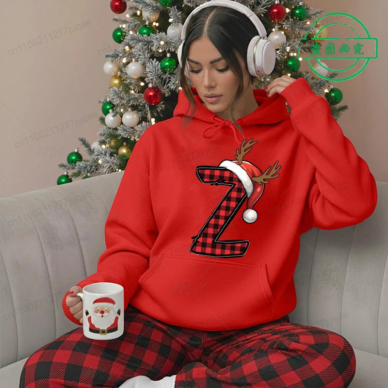 Christmas Hoodies - Festive Santa Print Sweatshirt