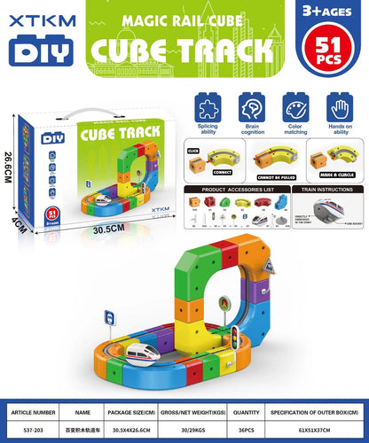 Electric Magnetic Track Set with Anti-Gravity Vehicles 100+ Piece STEM Building Toy Creative DIY Railway Model Gift