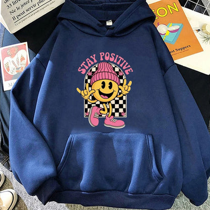 Smiling Face in Pink Hat Designed Pattern Men Women Hoodie