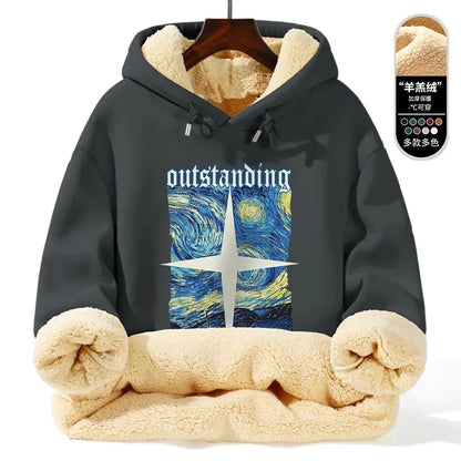 Thickened Lamb Fur Hooded Sweatshirt - Winter Warm Hoodie
