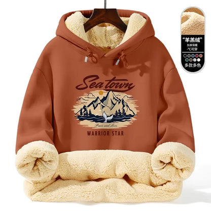 Thickened Lamb Fur Hooded Sweatshirt - Winter Warm Hoodie