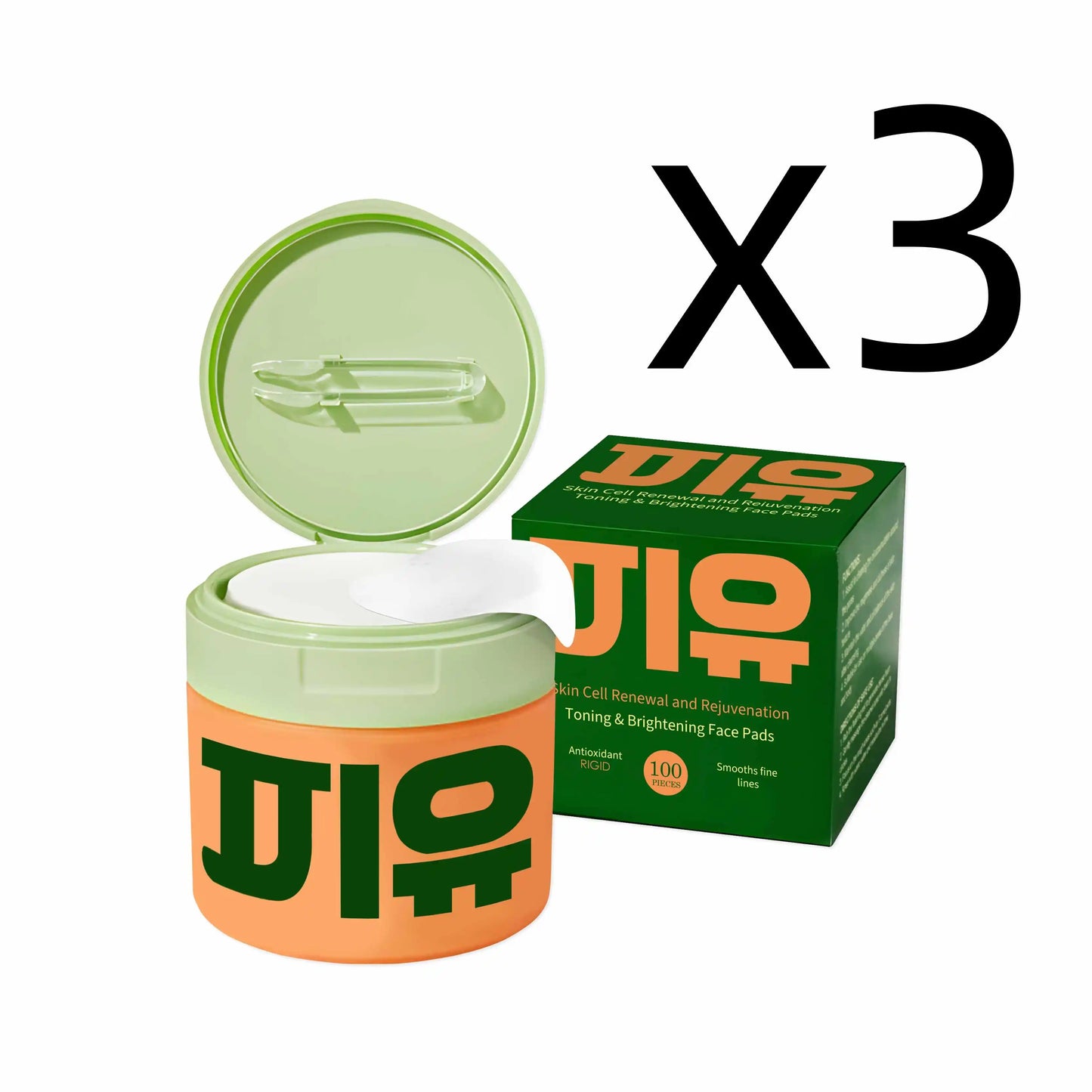 Jiyu Korean Skincare (2-PACK) - Anti-Aging, Dark Spot & Wrinkle Minimizing Toner Pads