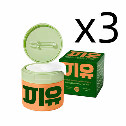 Jiyu Korean Skincare (2-PACK) - Anti-Aging, Dark Spot & Wrinkle Minimizing Toner Pads