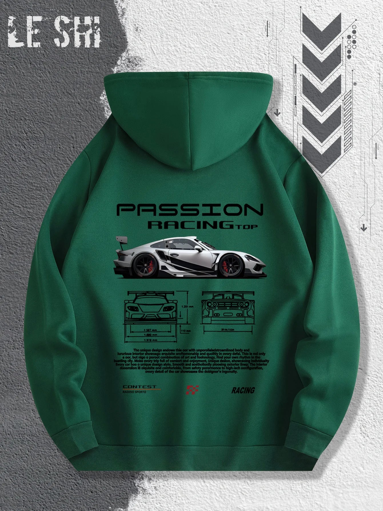 Men's Passionate Racing Graphic Hoodie