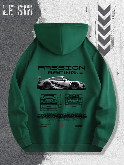 Men's Passionate Racing Graphic Hoodie