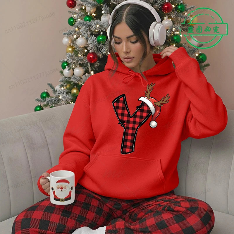 Christmas Hoodies - Festive Santa Print Sweatshirt