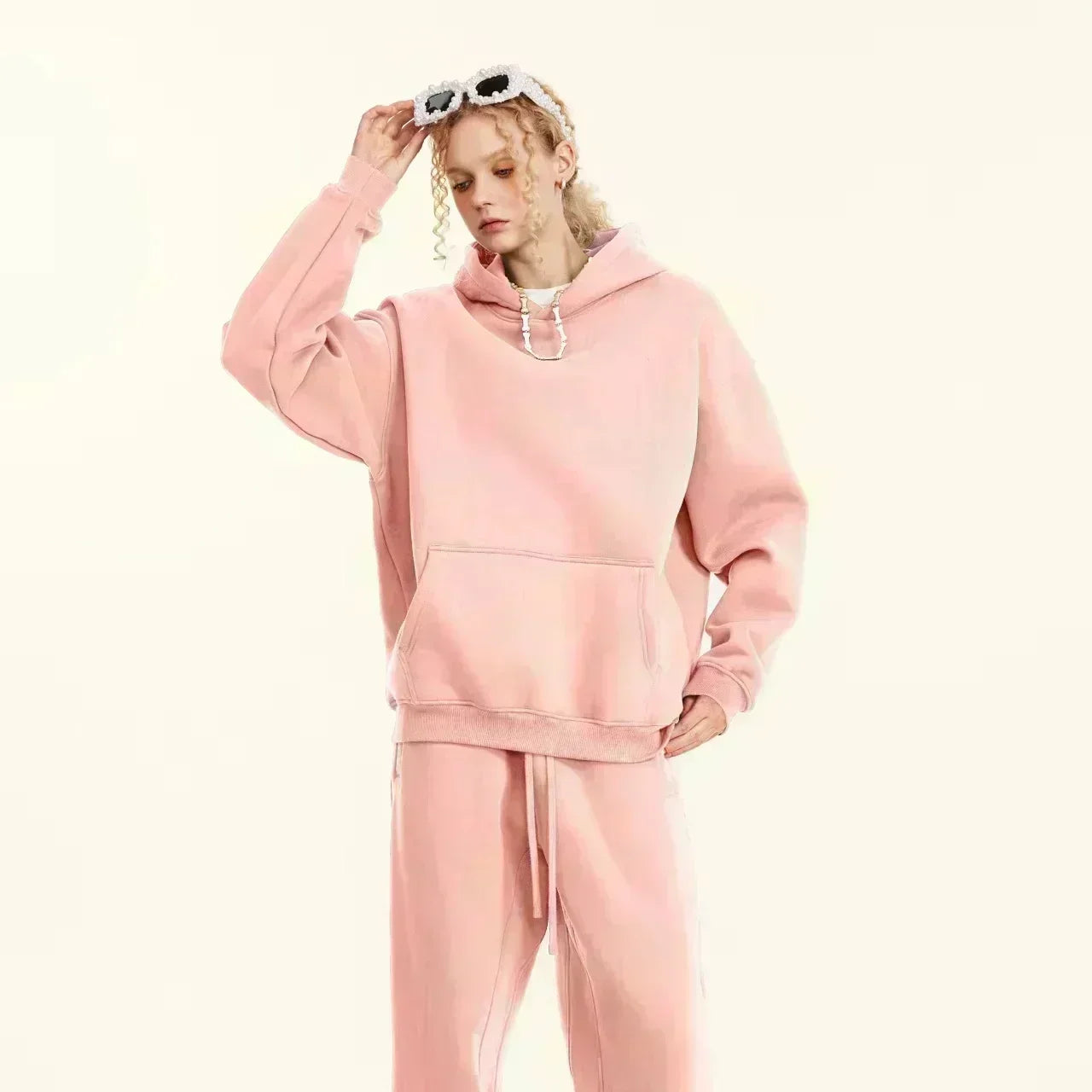 Loose American Style Heavy Black 8 Billiard Print Hoodie