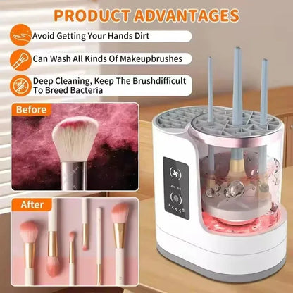 Electric Makeup Brush Cleaner & Dryer - USB Rechargeable Organizer