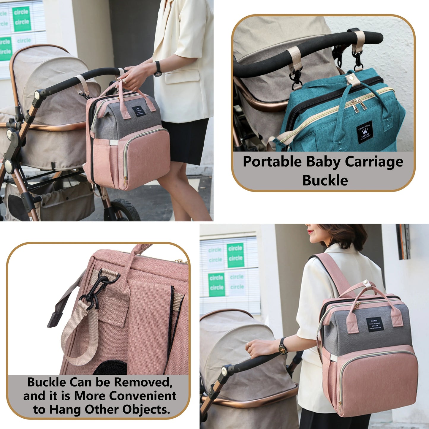 Convertible Baby Backpack with Built-in Folding Crib Bed