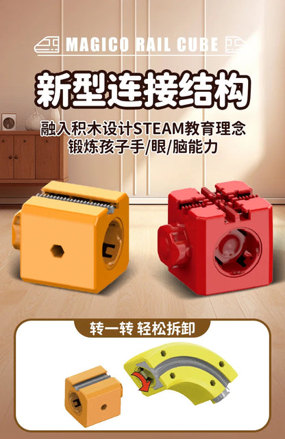 Electric Magnetic Track Set with Anti-Gravity Vehicles 100+ Piece STEM Building Toy Creative DIY Railway Model Gift