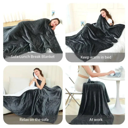 Electric Blanket - Heated Throw with Auto Shut-Off & Washable
