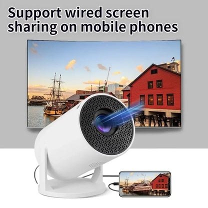 HY200 Portable HD Projector - 1080P WiFi Projector with Adjustable Stand