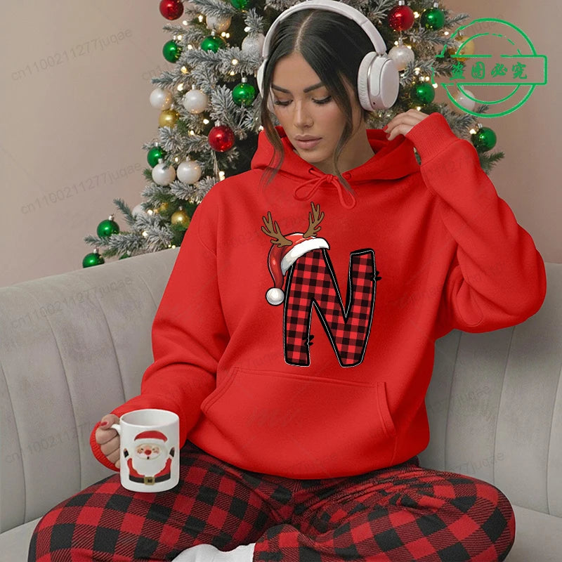 Christmas Hoodies - Festive Santa Print Sweatshirt