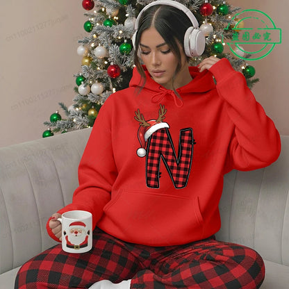 Christmas Hoodies - Festive Santa Print Sweatshirt