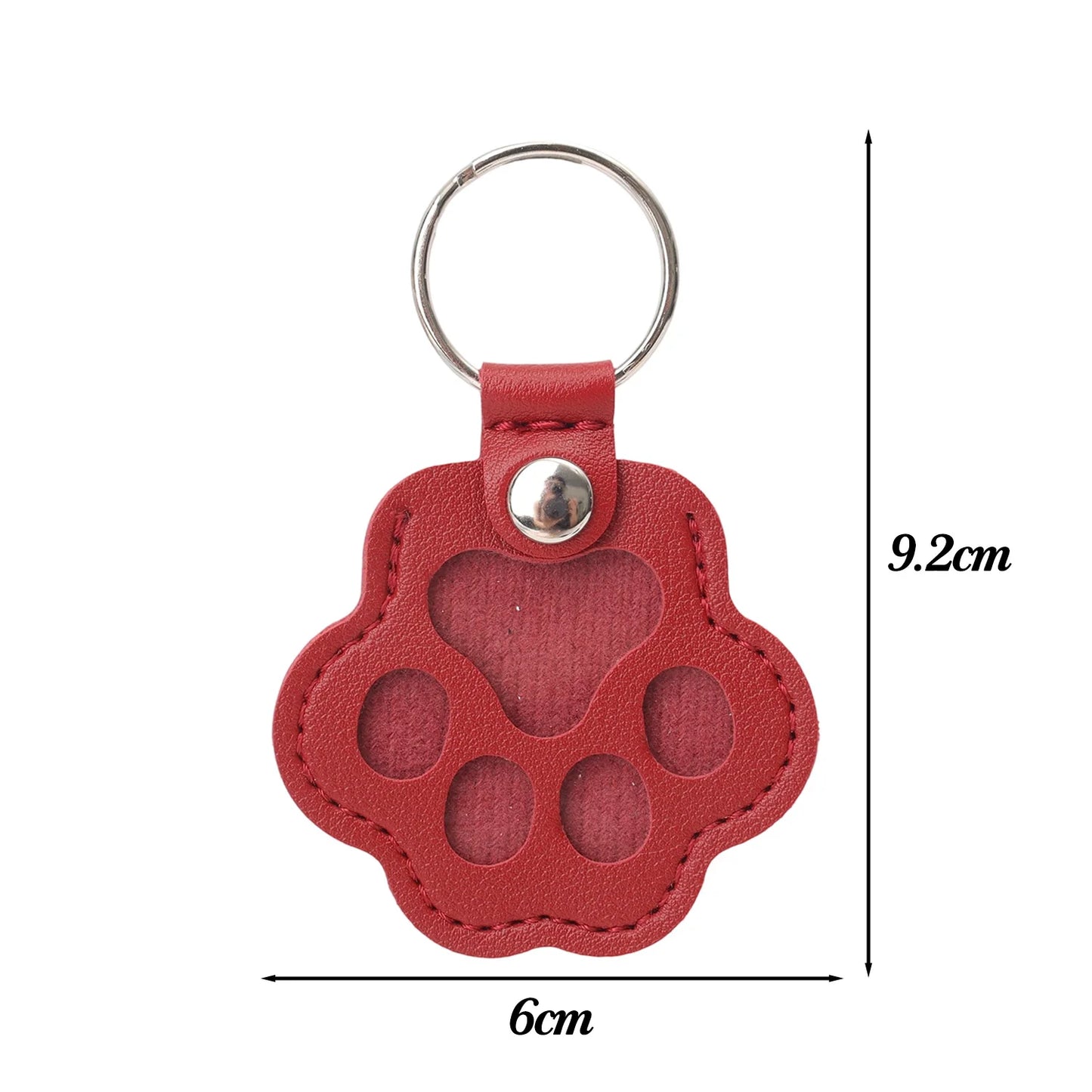 5pcs Cute Leather Portable Pendant Keyrings Cat Paw Pet Hair Holder Keychains for animal Lovers Accessories Wholesale Key chains