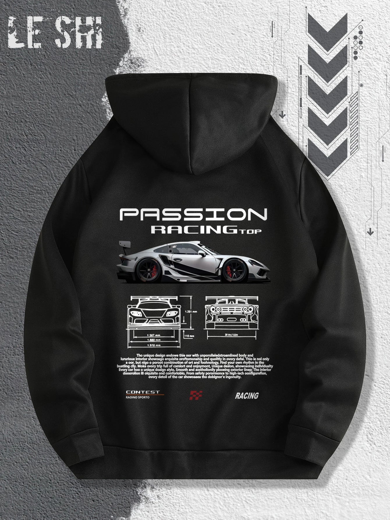 Men's Passionate Racing Graphic Hoodie