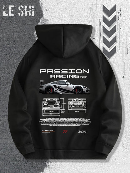 Men's Passionate Racing Graphic Hoodie