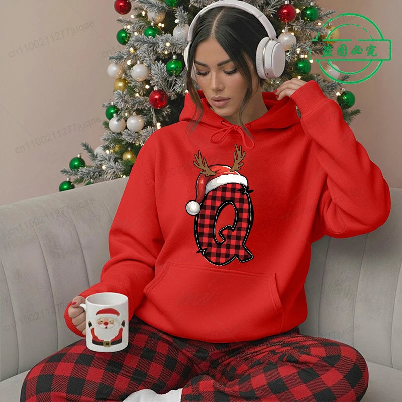 Christmas Hoodies - Festive Santa Print Sweatshirt