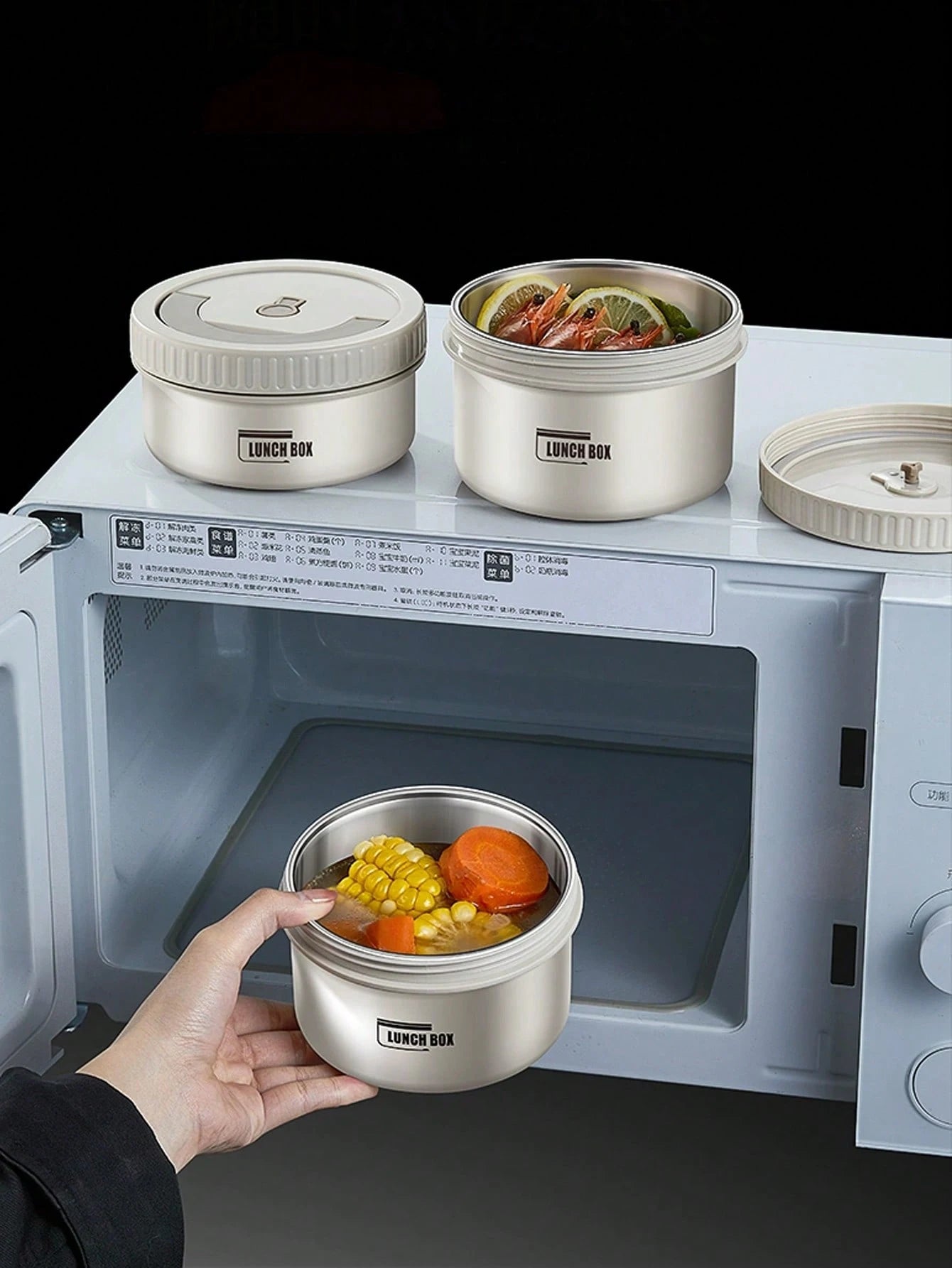 304 Stainless Steel Insulated with cover Thermal Lunch Box